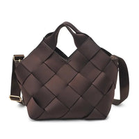 Woven Vegan Leather Neoprene Tote Bag