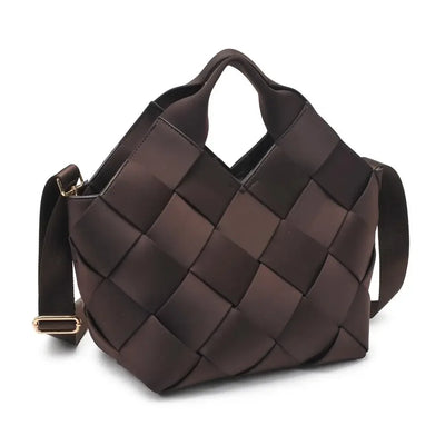 Woven Vegan Leather Neoprene Tote Bag