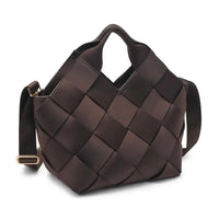 Woven Vegan Leather Neoprene Tote Bag