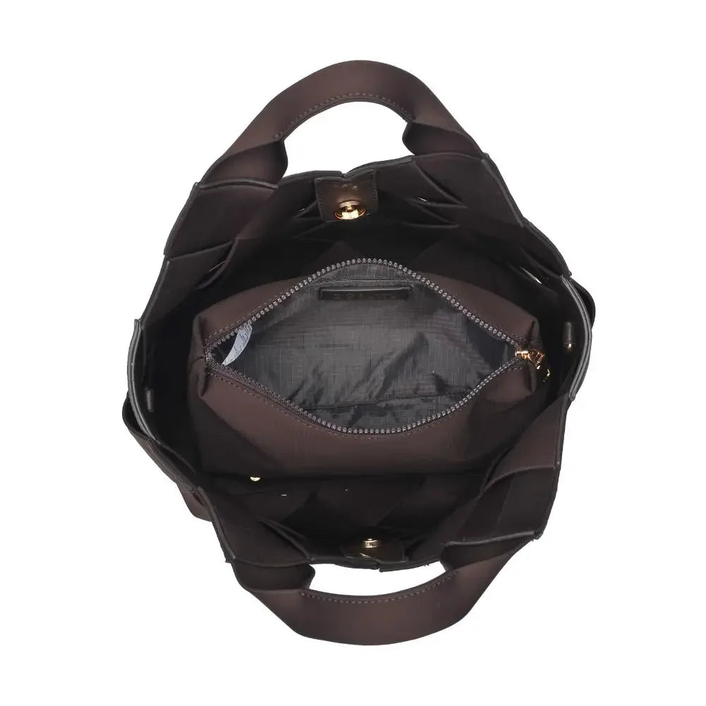 Woven Vegan Leather Neoprene Tote Bag