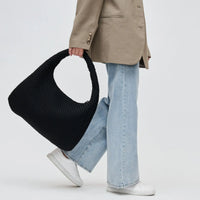 Luxe Woven Oversized Hobo Bag