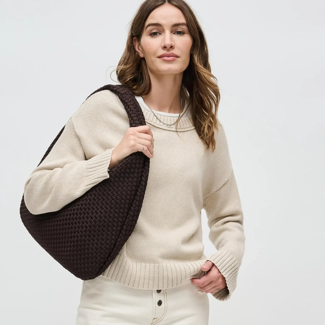 Luxe Woven Oversized Hobo Bag