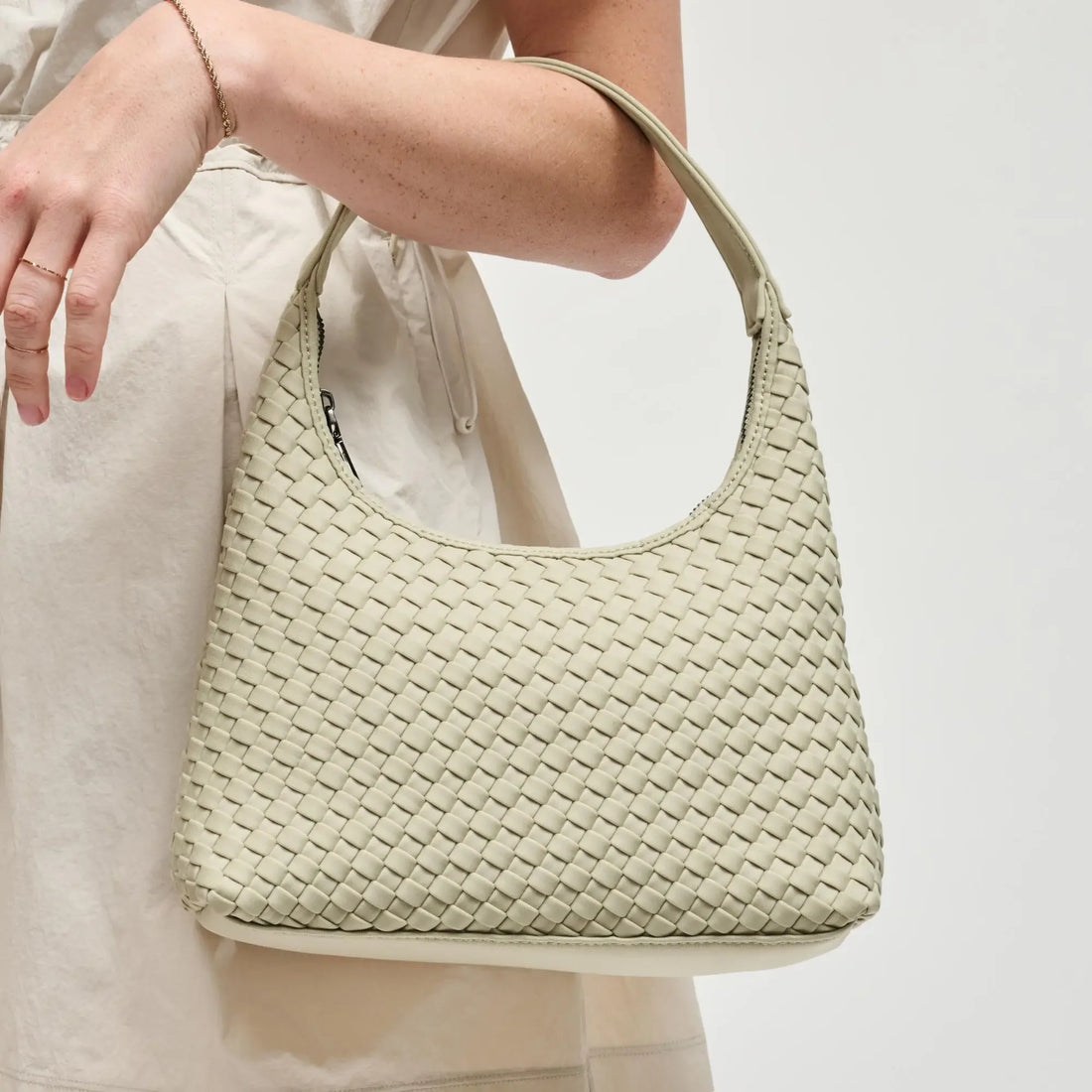 Modern Woven Neoprene Hobo Shoulder Bag