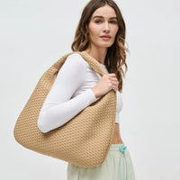 Luxe Woven Oversized Hobo Bag
