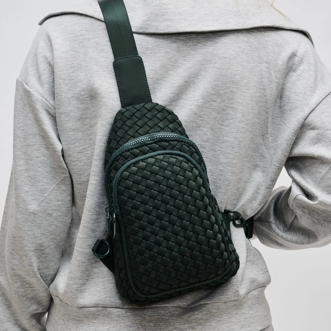 Woven Neoprene Sling Backpack with Adjustable Strap