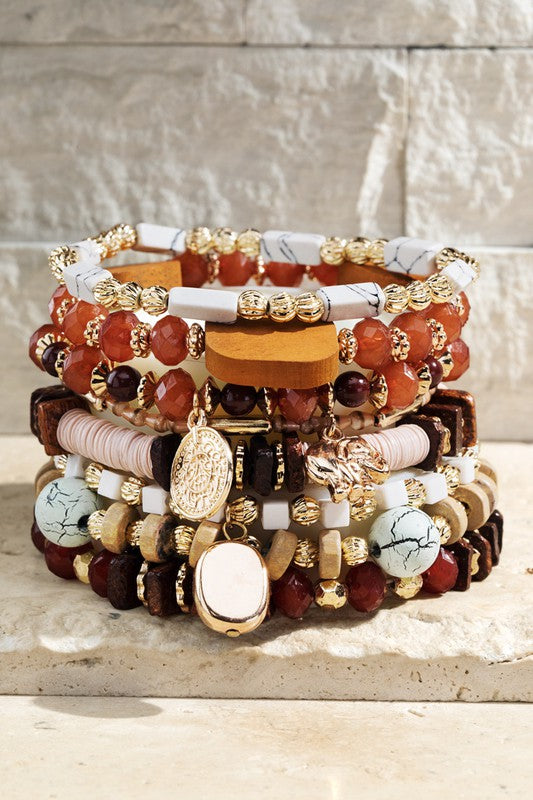 Layered Natural Stone Bracelet