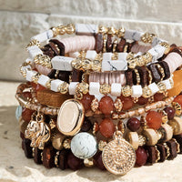 Layered Natural Stone Bracelet