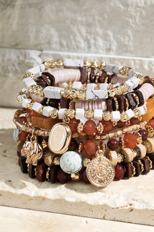 Layered Natural Stone Bracelet