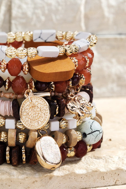 Layered Natural Stone Bracelet