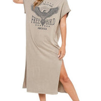 Free Bird Vintage Maxi T shirt Dress