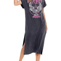 Free Bird America Maxi T Shirt Dress Black